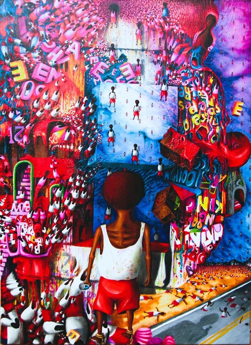 Le mur des delices - a Paintings by jems cehes